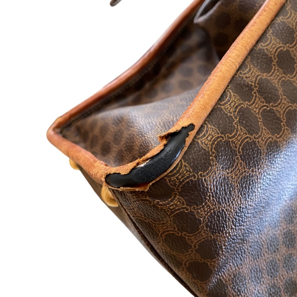CELINE Paris Macadam Tote with Tan Leather Trim has wear - Picture 7 of 15